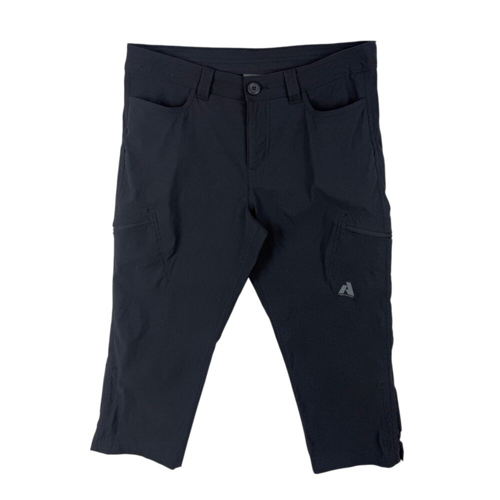 Eddie Bauer First Ascent Guide Pro Hiking Capris Womens 6 Black Cinch Hem - Picture 2 of 16